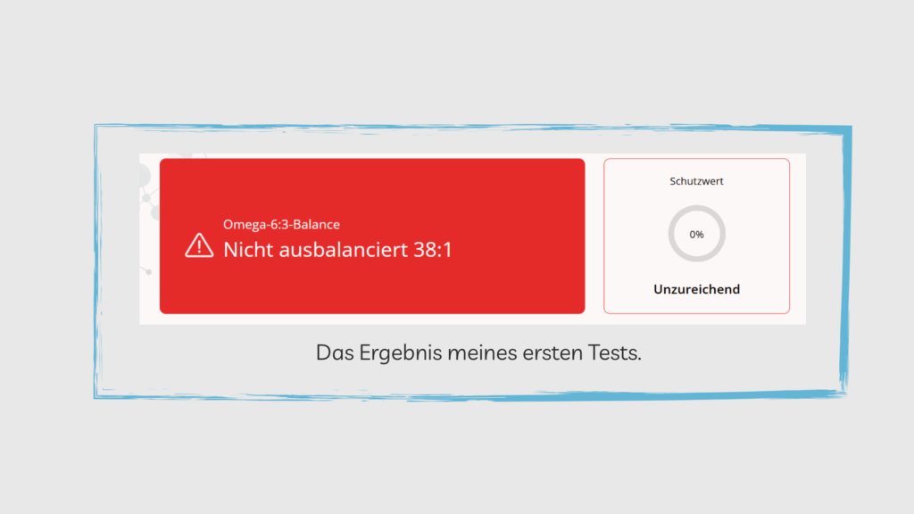 Das Ergebnis meines ersten Tests.