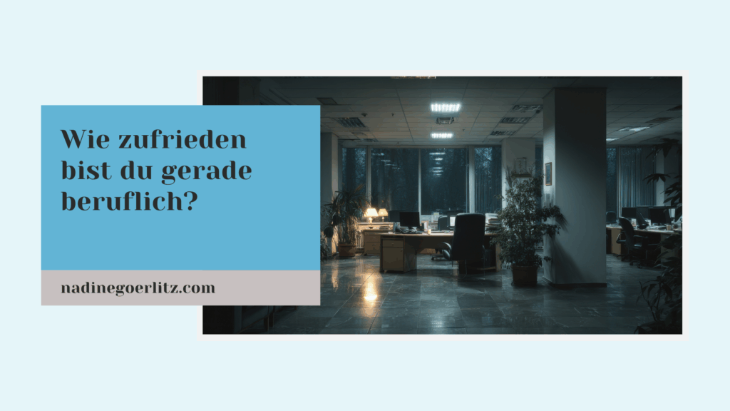 Wie zufrieden bist du gerade beruflich?